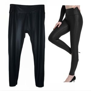 Hartpor Women’s Black Faux Leather Leggings